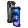 For iPhone 16 R-JUST Ironwood Generation Metal Hybrid Wood Phone Case - free shipping - PMC Jewellery - Order now!