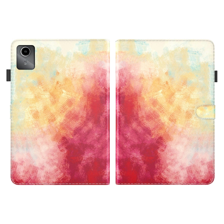 For Lenovo Tab M11 / Xiaoxin Pad 11 2024 Watercolor Pattern Flip Leather Tablet Case(Spring Cherry)