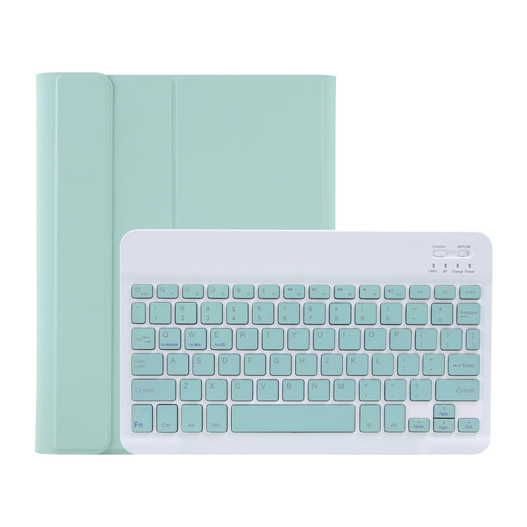 C-11B For iPad Air 4 / Air 5 / Pro 11 inch 2022 / 2021 / 2020 / 2018 Detachable ABS Candy Color Bluetooth Keyboard Tablet Case with Stand & Pen Slot(Green)