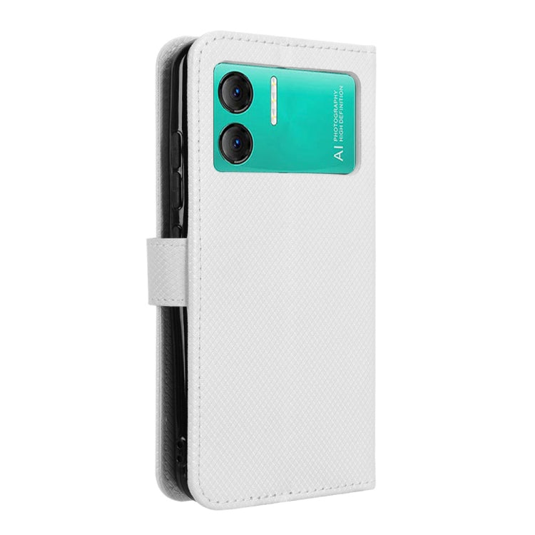For Doogee X98 Diamond Texture Leather Phone Case(White)