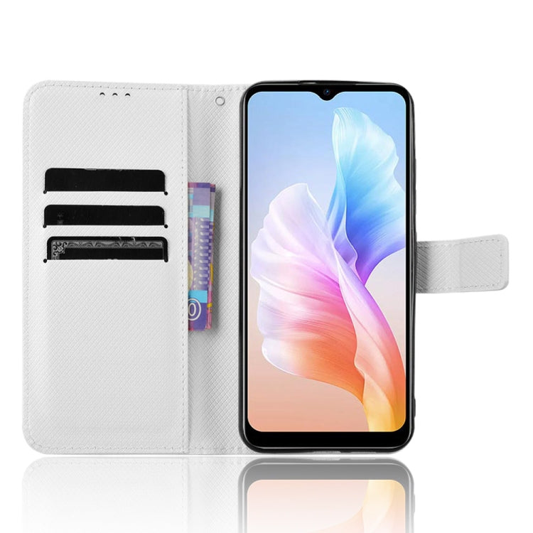For Doogee X98 Diamond Texture Leather Phone Case(White)