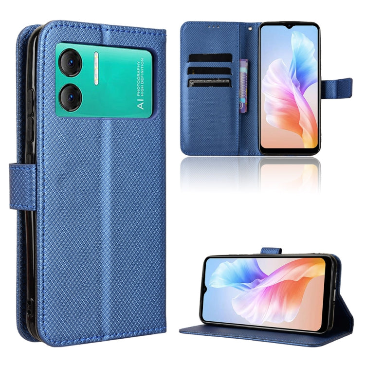 For Doogee X98 Diamond Texture Leather Phone Case(Blue)