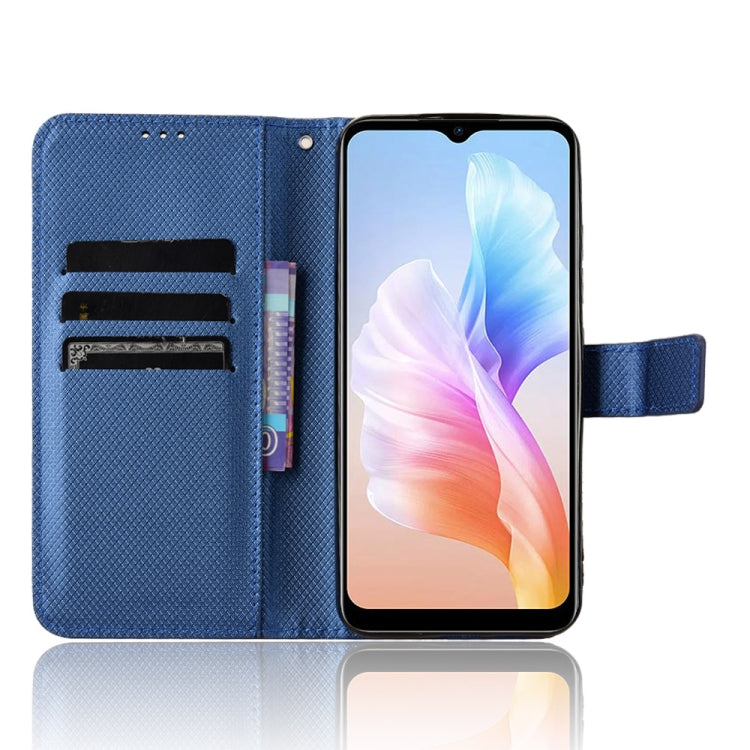 For Doogee X98 Diamond Texture Leather Phone Case(Blue)