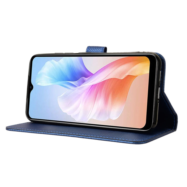 For Doogee X98 Diamond Texture Leather Phone Case(Blue)