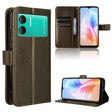 For Doogee X98 Diamond Texture Leather Phone Case(Brown) - Doogee Cases by PMC TechLife | Online Shopping South Africa | PMC TechLife | Buy Now Pay Later Mobicred