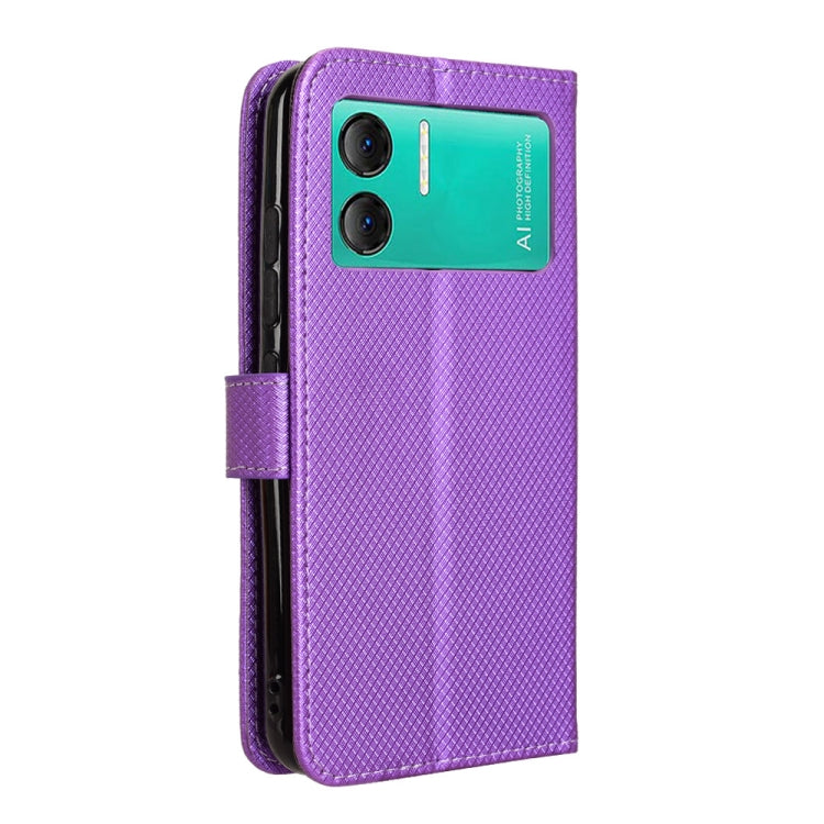 For Doogee X98 Diamond Texture Leather Phone Case(Purple)