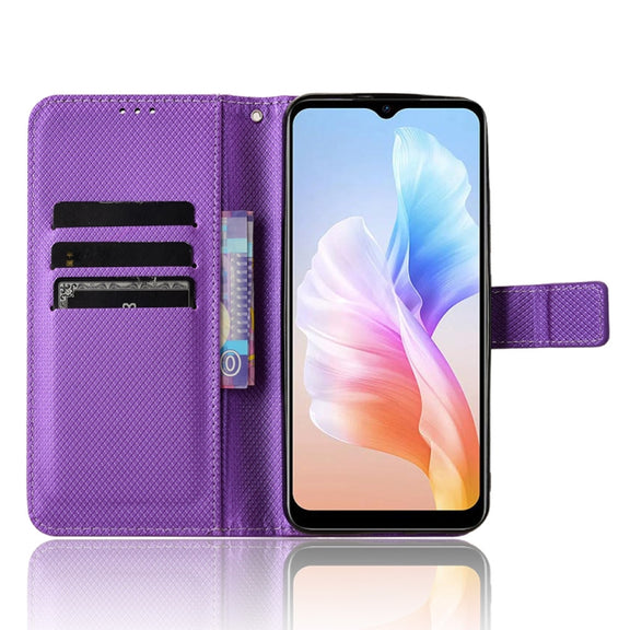 For Doogee X98 Diamond Texture Leather Phone Case(Purple)