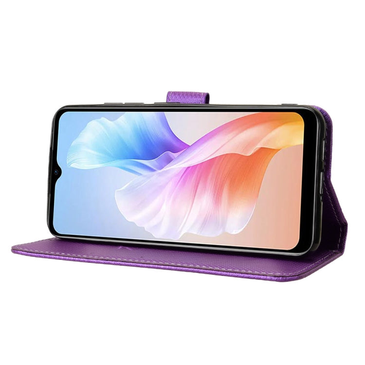 For Doogee X98 Diamond Texture Leather Phone Case(Purple)