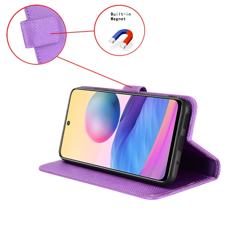 For Doogee X98 Diamond Texture Leather Phone Case(Purple)