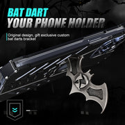 For iPhone 15 Pro Max R-JUST Batman Hollow Metal Phone Protective Case(Black)