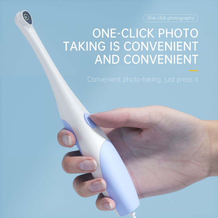 AN109 8LEDs 3.0MP 2 in 1 Visible Oral Endoscope(Purple)