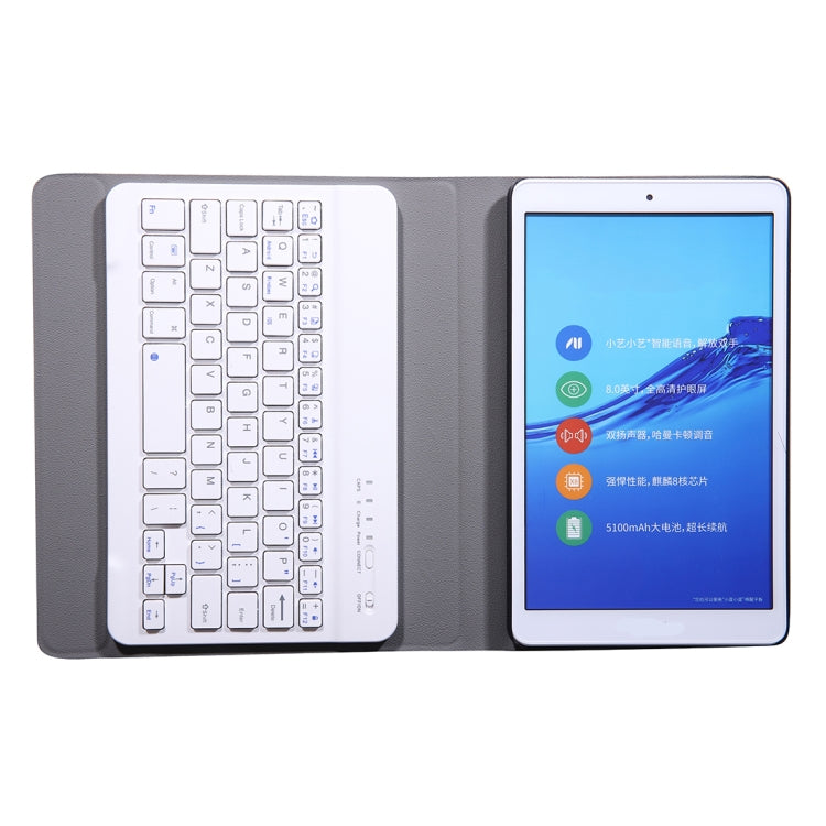 A0T8 For Huawei MatePad T8 8 inch ABS Ultra-thin Detachable Bluetooth Keyboard Voltage PU Leather Tablet Case with Bracket(Gold)