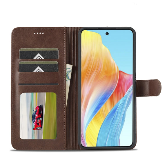 For OPPO A58 4G / A98 5G / F23 5G LC.IMEEKE Calf Texture Horizontal Flip Leather Case(Brown)