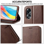 For OPPO A58 4G / A98 5G / F23 5G LC.IMEEKE Calf Texture Horizontal Flip Leather Case(Brown)