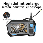 P120 Rotatable 8mm Dual Lenses Industrial Endoscope with Screen, 9mm Tail Pipe Diameter, Spec:2m Tube