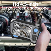 P120 Rotatable 8mm Dual Lenses Industrial Endoscope with Screen, 9mm Tail Pipe Diameter, Spec:2m Tube