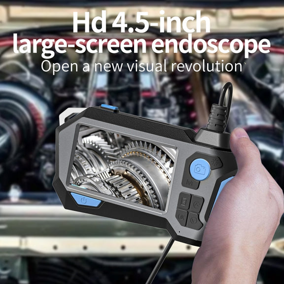 P120 Rotatable 8mm Dual Lenses Industrial Endoscope with Screen, 9mm Tail Pipe Diameter, Spec:2m Tube