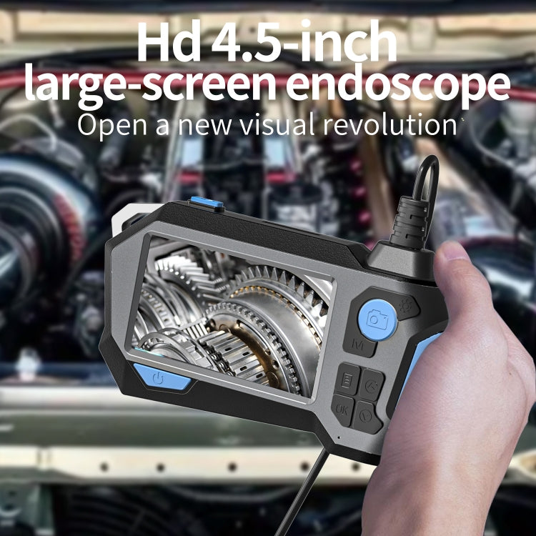 P120 Rotatable 8mm Dual Lenses Industrial Endoscope with Screen, 9mm Tail Pipe Diameter, Spec:2m Tube
