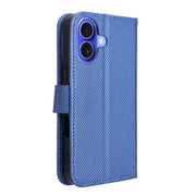 For iPhone 16 Plus Diamond Texture Leather Phone Case(Blue)