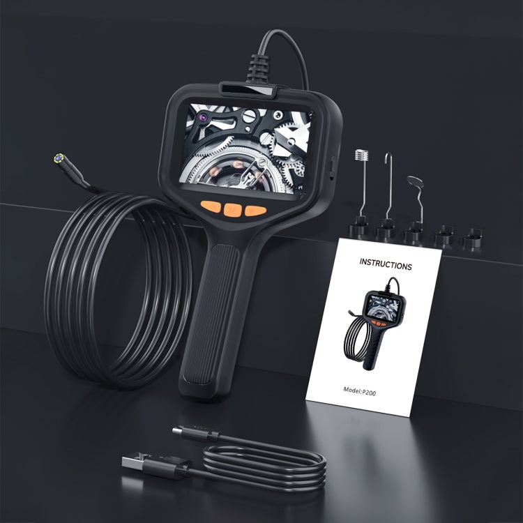 P200 8mm Front Lenses Integrated Industrial Pipeline Endoscope with 4.3 inch Screen, Spec:2m Tube