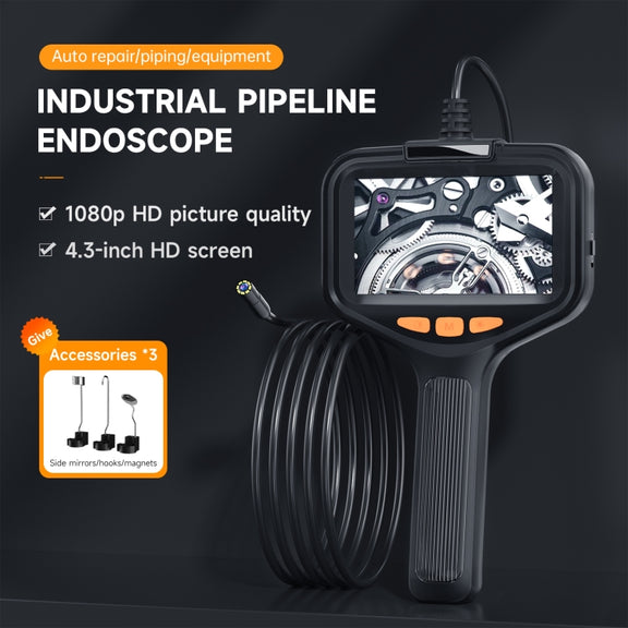 P200 8mm Front Lenses Integrated Industrial Pipeline Endoscope with 4.3 inch Screen, Spec:2m Tube