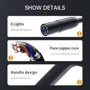P200 8mm Front Lenses Integrated Industrial Pipeline Endoscope with 4.3 inch Screen, Spec:2m Tube