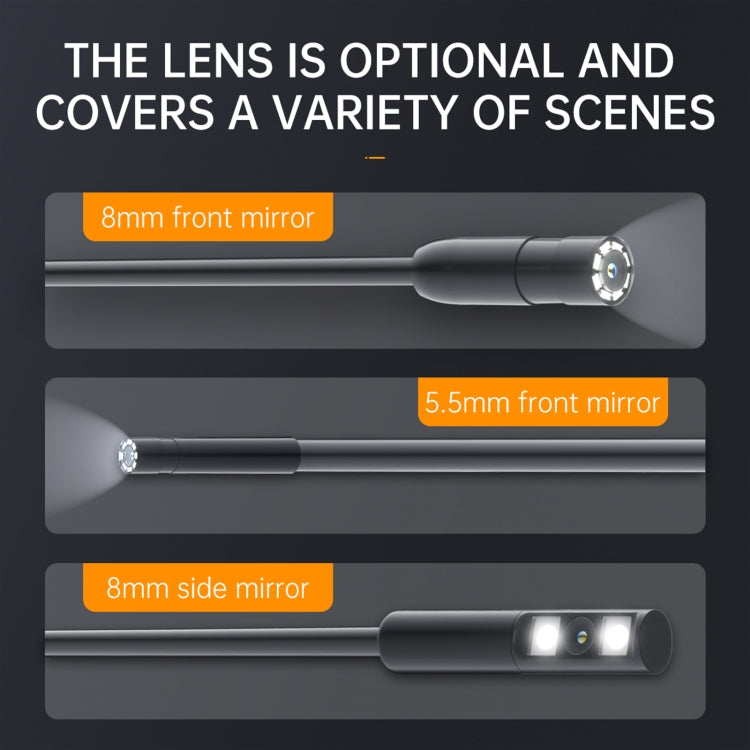 P200 8mm Front Lenses Integrated Industrial Pipeline Endoscope with 4.3 inch Screen, Spec:2m Tube