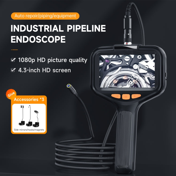 P200 8mm Front Lenses Detachable Industrial Pipeline Endoscope with 4.3 inch Screen, Spec:2m Soft Tube