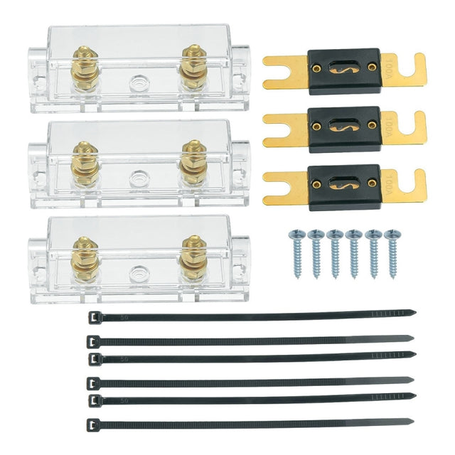 3 in 1 ANL Car Audio Modified Fuse Holder with 200A Fuse, Current:100A