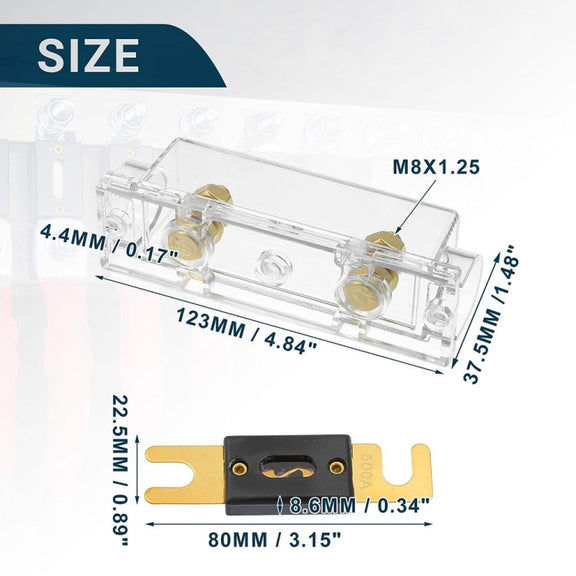 3 in 1 ANL Car Audio Modified Fuse Holder with 200A Fuse, Current:150A