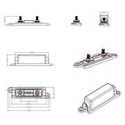 3 in 1 ANL Car Audio Modified Fuse Holder with 200A Fuse, Current:200A