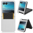 For Motorola Razr 40 Ultra Diamond Texture Leather Phone Case(White) - Motorola Cases by PMC TechLife | Online Shopping South Africa | PMC TechLife | Buy Now Pay Later Mobicred