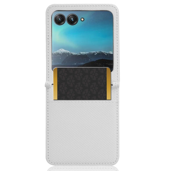 For Motorola Razr 40 Ultra Diamond Texture Leather Phone Case(White)