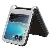 For Motorola Razr 40 Ultra Diamond Texture Leather Phone Case(White)