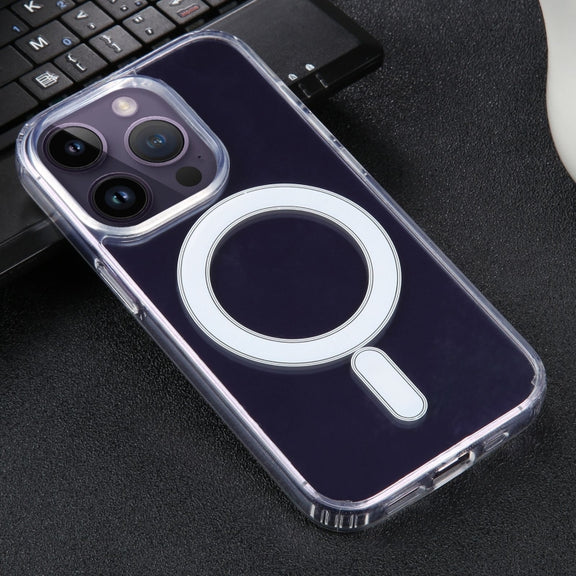 For iPhone 15 Pro Max GEBEI MagSafe Magnetic Transparent Phone Case(Transparent)