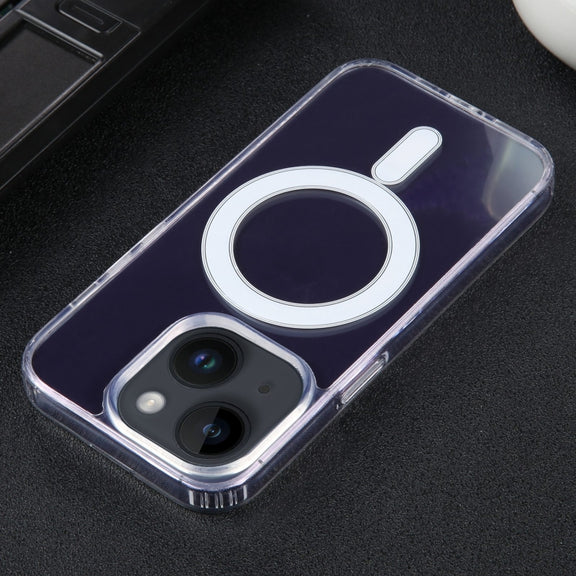 For iPhone 15 Plus GEBEI MagSafe Magnetic Transparent Phone Case(Transparent)