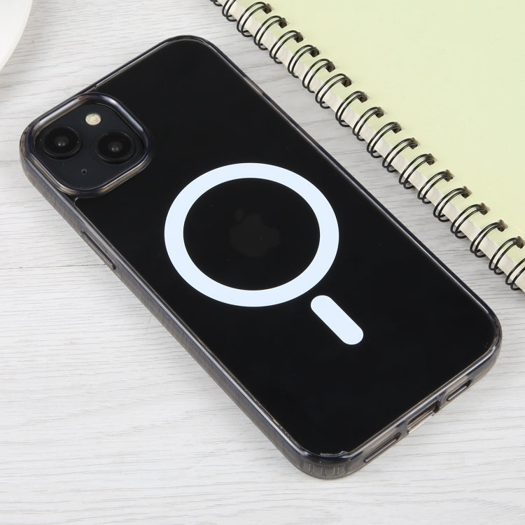 For iPhone 15 Plus GEBEI MagSafe Magnetic Transparent Phone Case(Transparent Black)