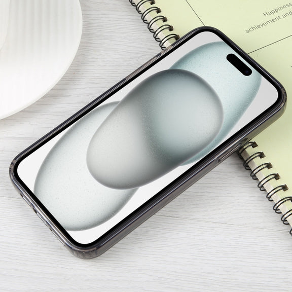 For iPhone 15 Plus GEBEI MagSafe Magnetic Transparent Phone Case(Transparent Black)