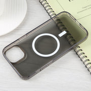 For iPhone 15 Plus GEBEI MagSafe Magnetic Transparent Phone Case(Transparent Black)