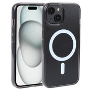 For iPhone 15 GEBEI MagSafe Magnetic Transparent Phone Case(Transparent Black)