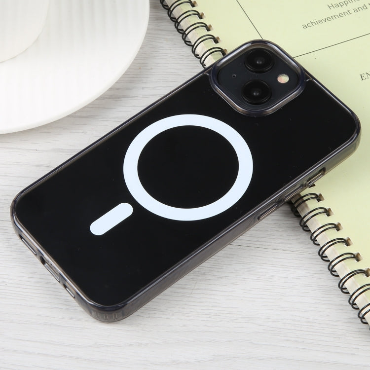 For iPhone 15 GEBEI MagSafe Magnetic Transparent Phone Case(Transparent Black)