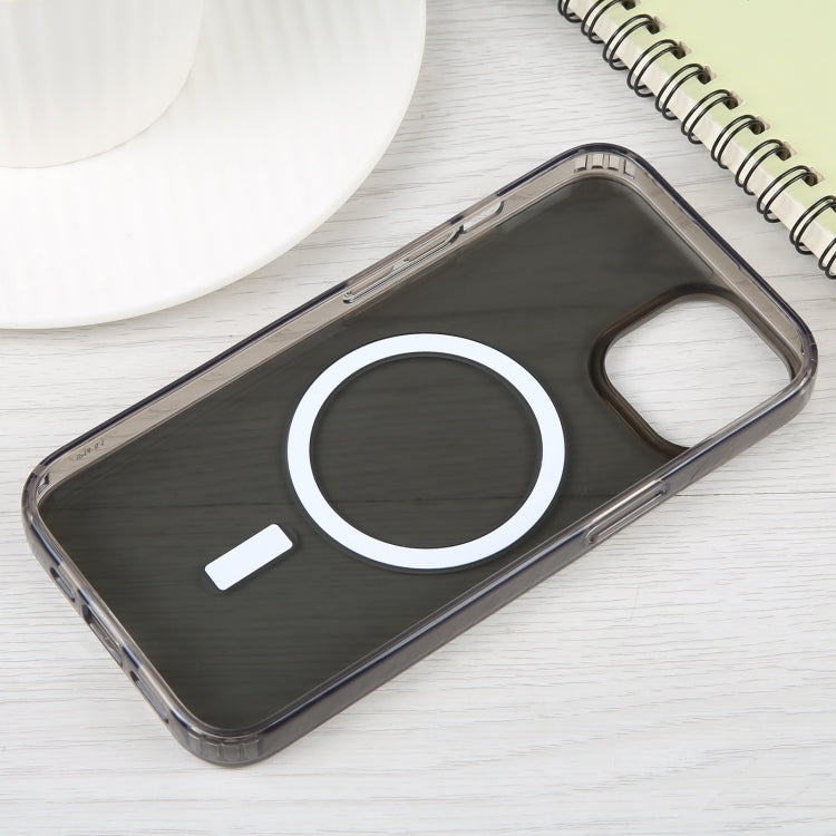 For iPhone 15 GEBEI MagSafe Magnetic Transparent Phone Case(Transparent Black)