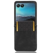 For Motorola Razr 40 Ultra Retro Texture Leather Phone Case(Black)