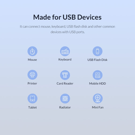 ORICO BT2U3-7AB-GY-BP 7 Ports USB 3.0 HUB with Individual Switches(EU Plug)