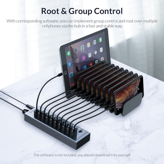 ORICO BT2U3-7AB-GY-BP 7 Ports USB 3.0 HUB with Individual Switches(EU Plug)