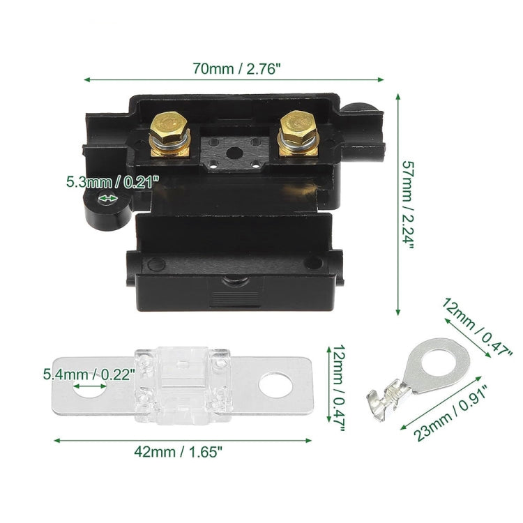 6 in 1 For Dual Battery Systems ANS Car Fuse Holder Fuse Box Kit, Current:100A