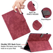 For Lenovo Tab P12 Tiger Pattern Flip Leather Tablet Case(Red)