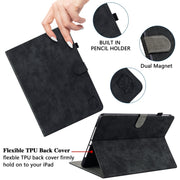 For Lenovo Tab P12 Tiger Pattern Flip Leather Tablet Case(Black)