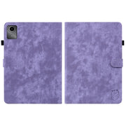 For Lenovo Tab M11/Xiaoxin Pad 11 2024 Tiger Pattern Flip Leather Tablet Case(Purple)