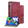 For Lenovo Tab P12 Pro 12.7 2025 Tiger Pattern Flip Leather Tablet Case(Red) - Lenovo by PMC TechLife | Online Shopping South Africa | PMC TechLife | Buy Now Pay Later Mobicred